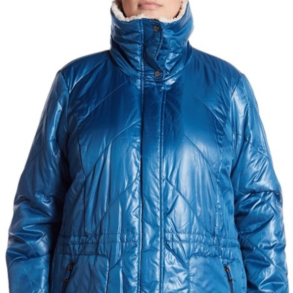 Kenneth Cole Faux Shearling Lined Collar Coat 1XL - Picture 5 of 6